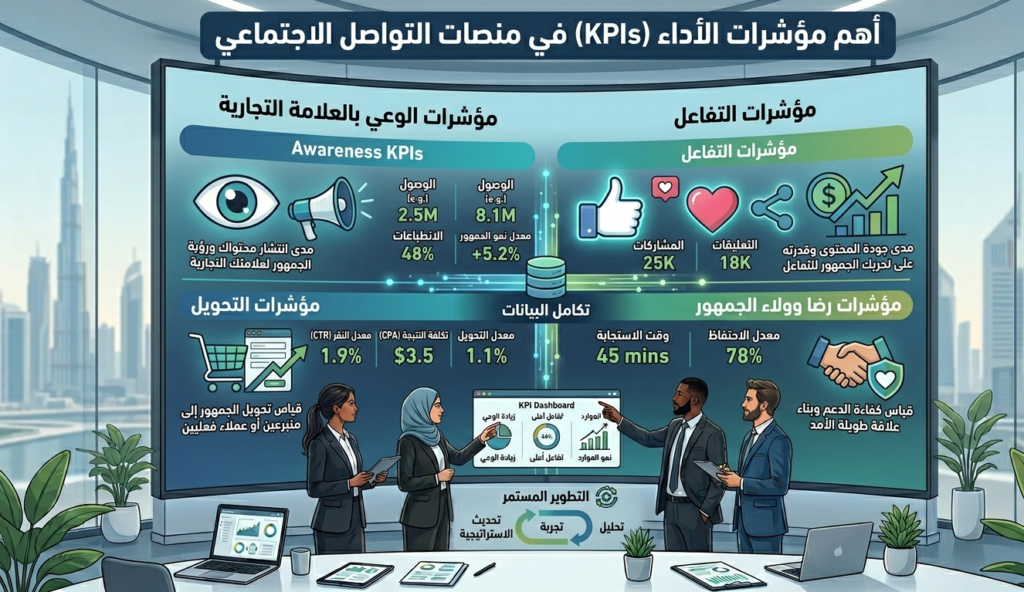 أهم مؤشرات الأداء التي يجب متابعتها في منصات التواصل الاجتماعي