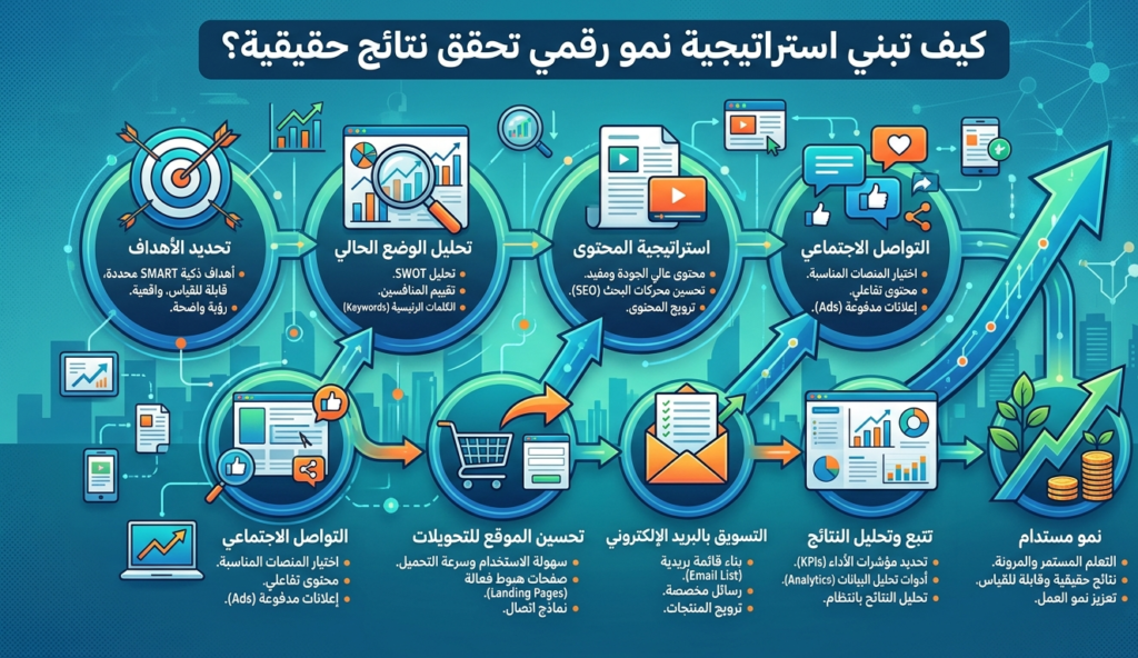 كيف تبني استراتيجية نمو رقمي تحقق نتائج حقيقية؟